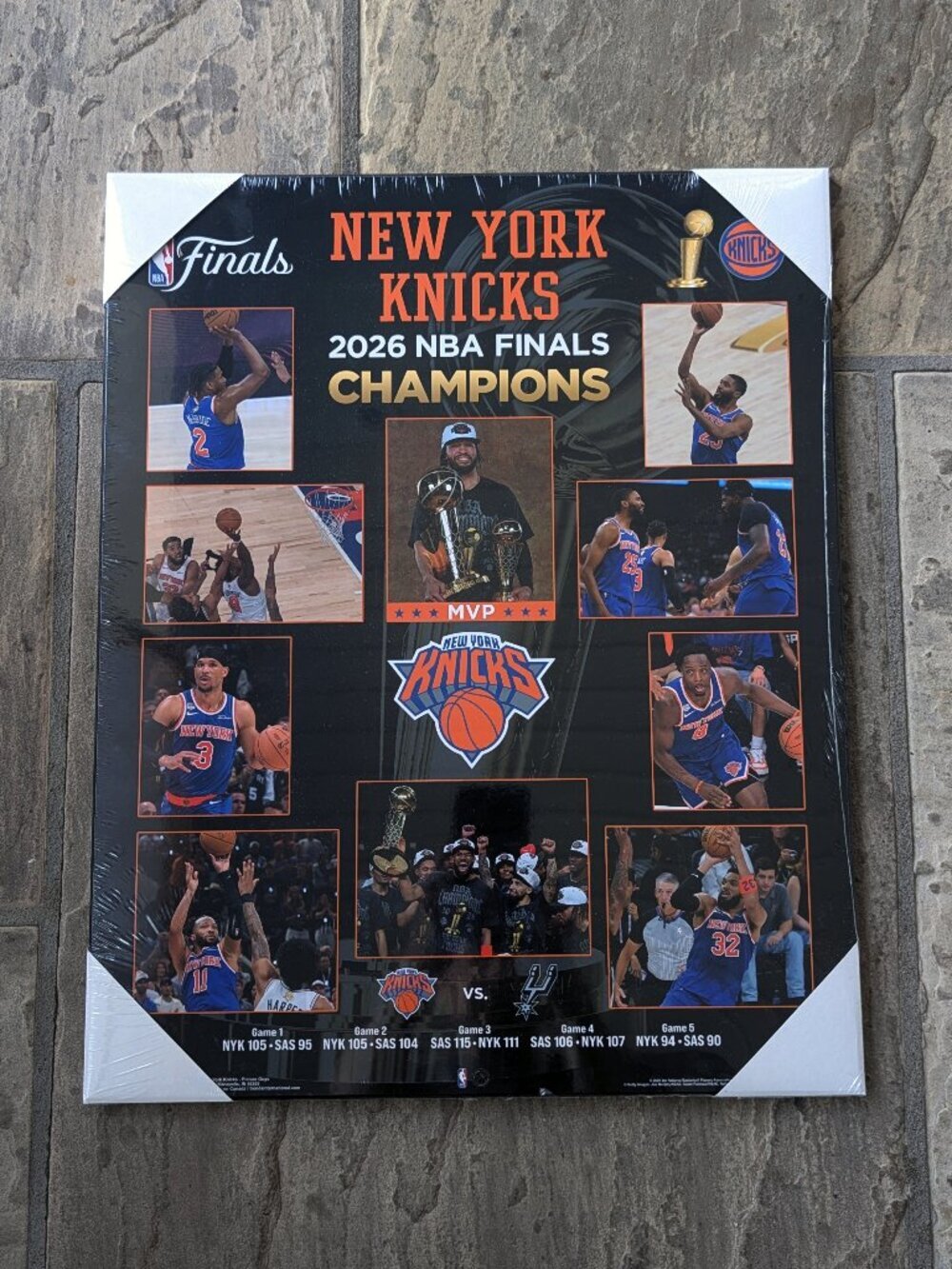 New York Nicks 2026 Champions Poster-Plaque
